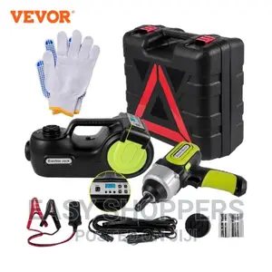 5 Ton 12V Electric Car Jack Kit + Impact Wrench LED Light