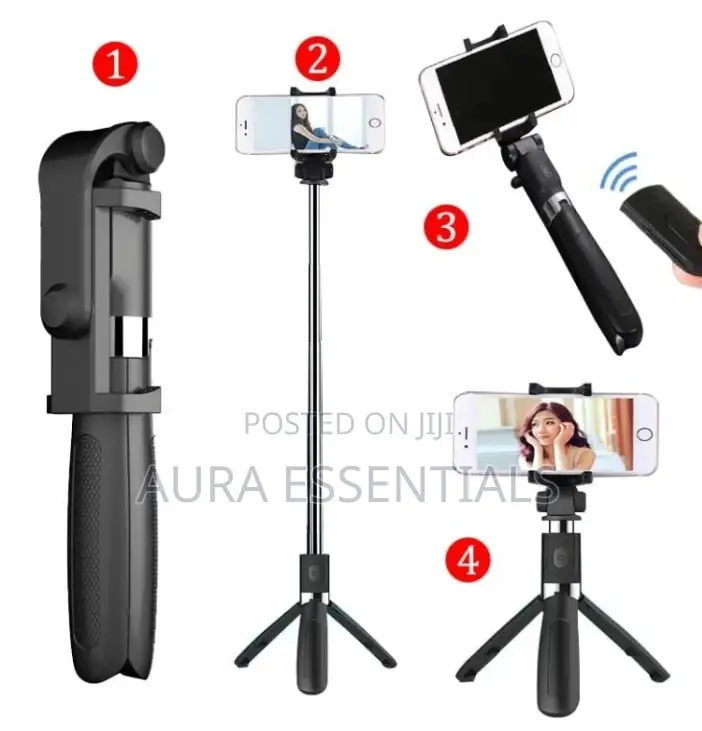 Multifunction Wireless Tripod Stand Selfie Stick