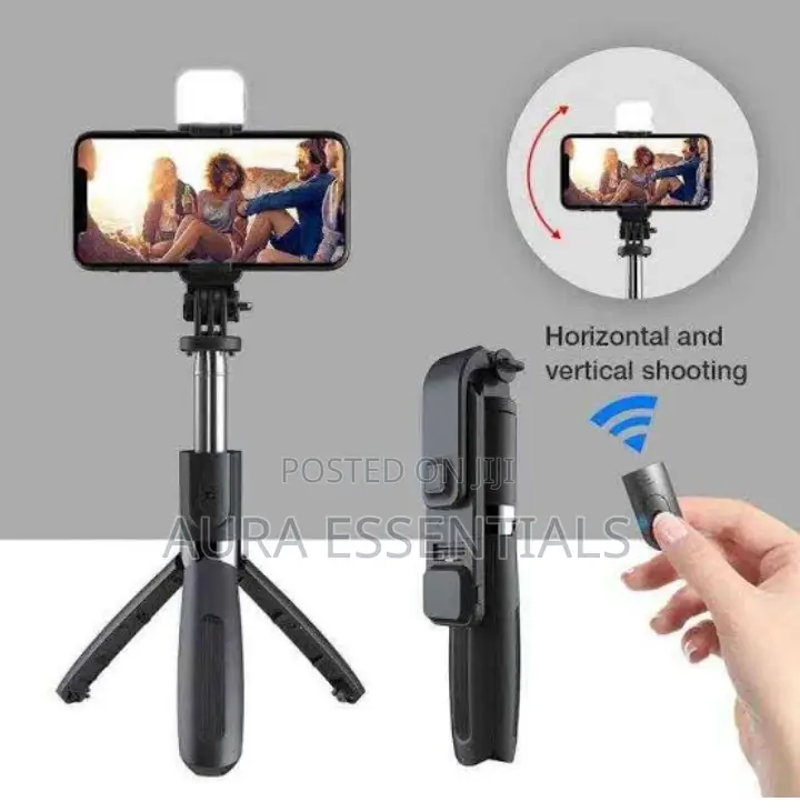 Multifunction Wireless Tripod Stand Selfie Stick