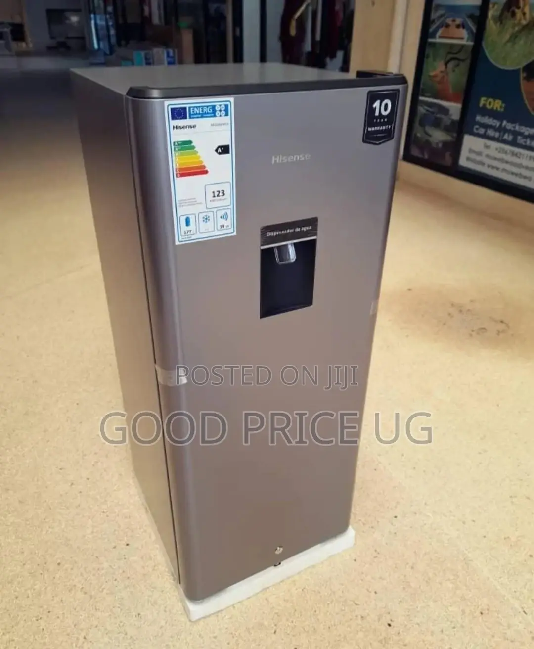 229 Litres Hisense Single Door Fridge With Dispenser.