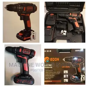 Rechargeable Drill 21v With Two Batteries (Edon New Model)