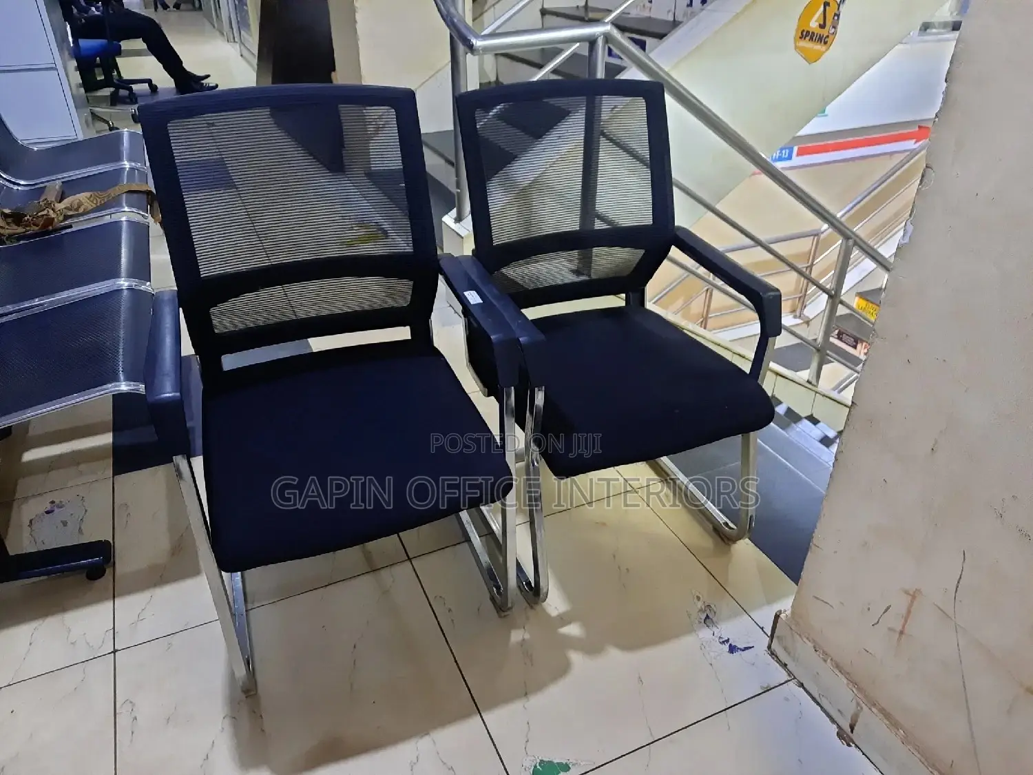 Static Office Chairs, 2 Pieces
