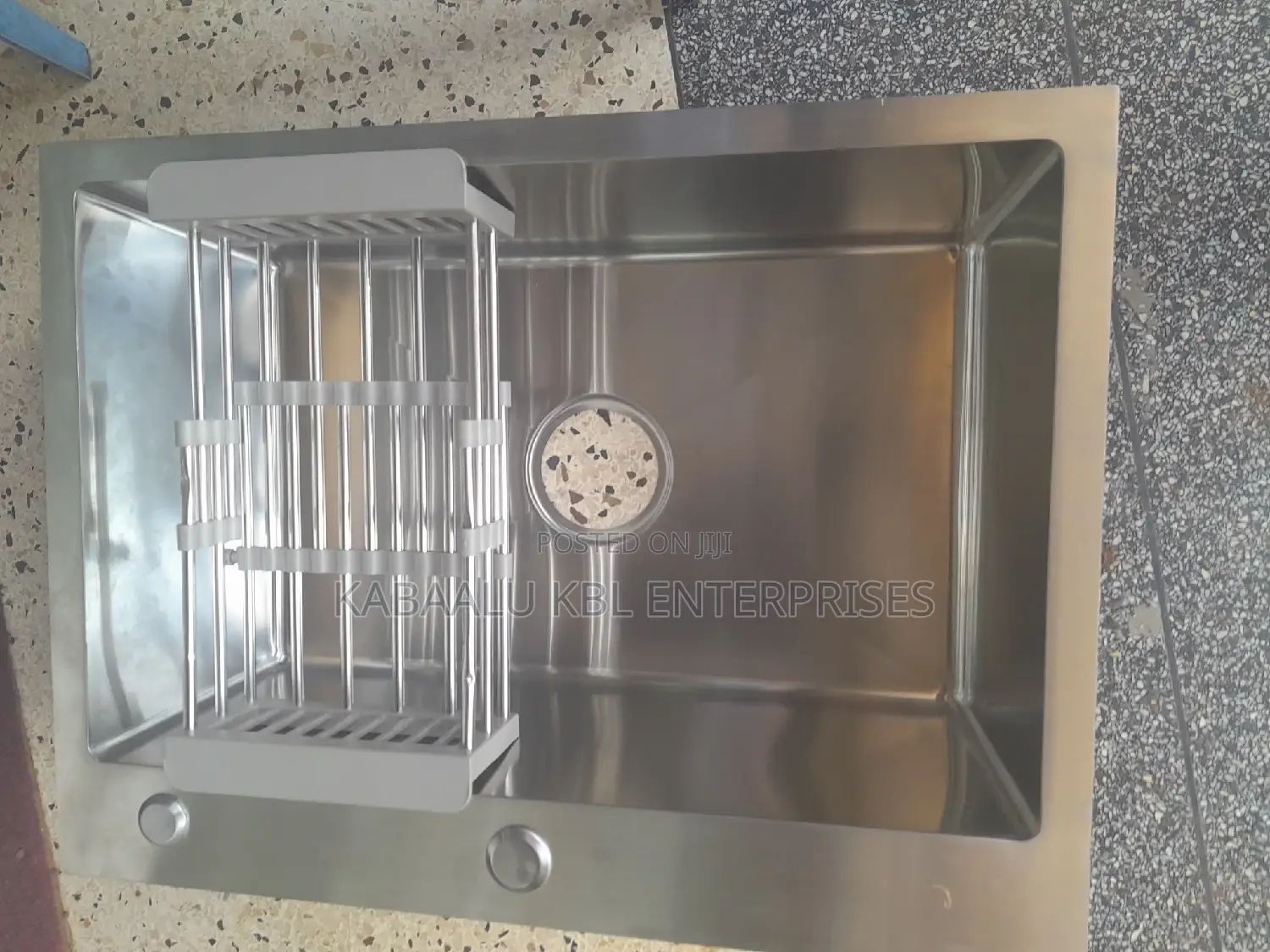 45×60 Heavy Duty Worktop Kitchen Sink SILVER Single Bowl