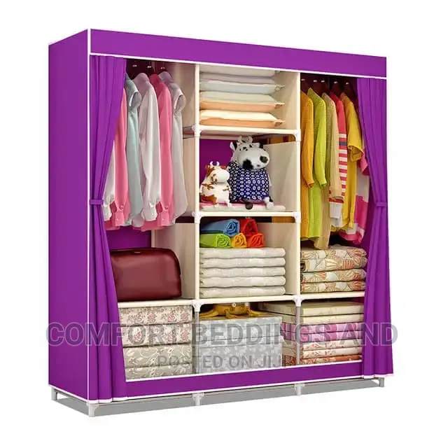 Three Column Metallic Closet Purple