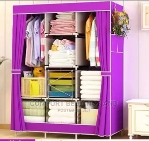Three Column Metallic Closet Purple