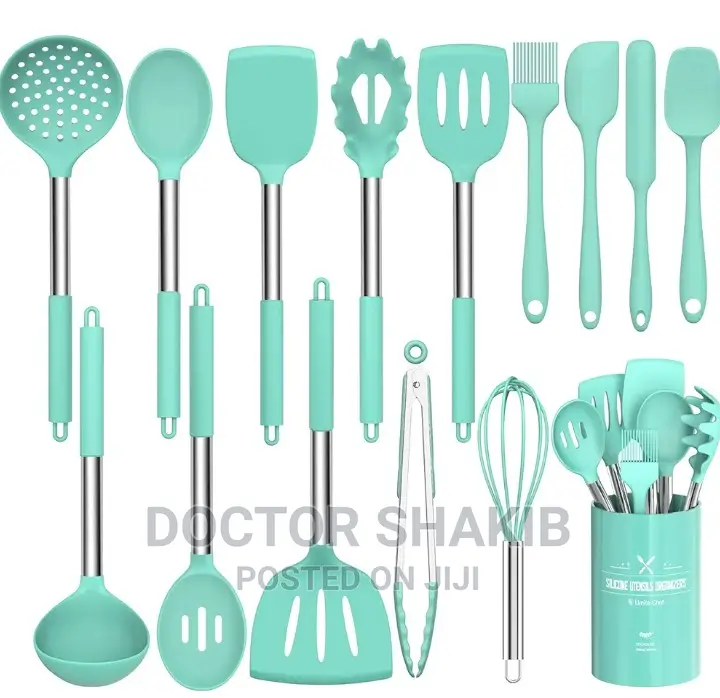 16pcs Quality Cooking Utensils Set -Green