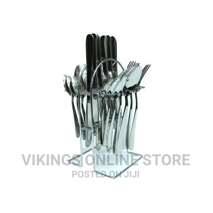 Stainless Steel 24 Pieces Cutlery Set With Cutlery Holder