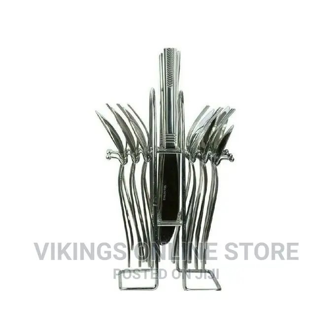 Stainless Steel 24 Pieces Cutlery Set With Cutlery Holder