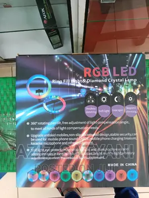 RGB Rainbow Ring Light 14 Inch With Stand Changing Light