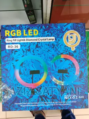 RGB Rainbow Ring Light 14 Inch With Stand Changing Light