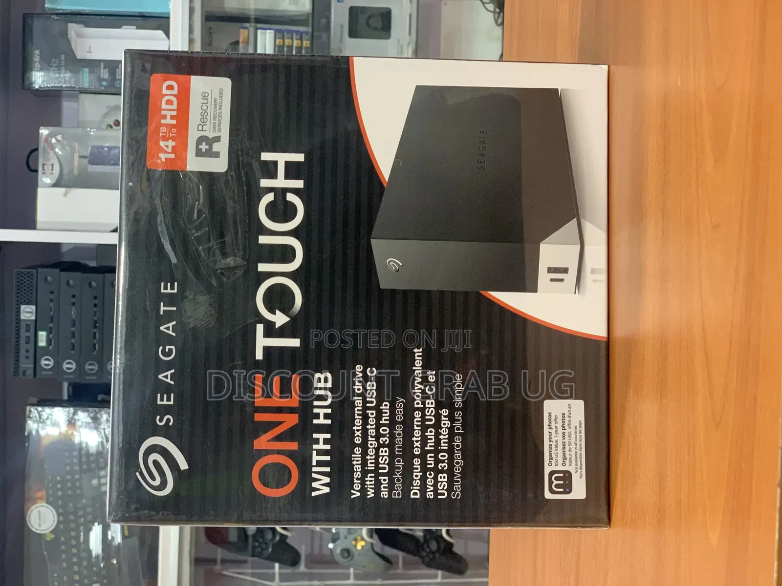 Seagate One Touch Back Up External Harddrive With Usb-C Hub
