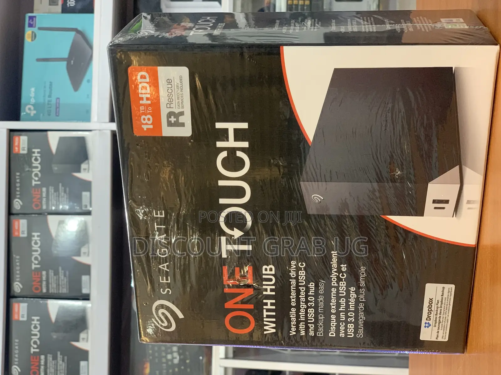 Seagate 18TB One Touch Backup Harddrive With USB-C Hub
