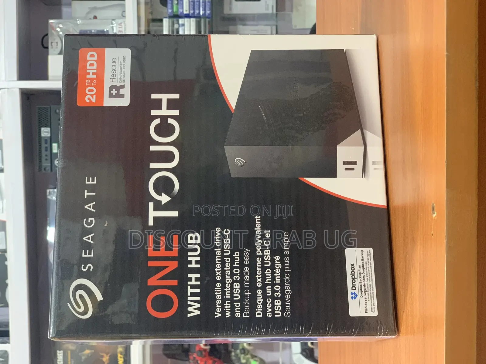 Seagate 20tb One Touch External Harddrive With Usb C Hub