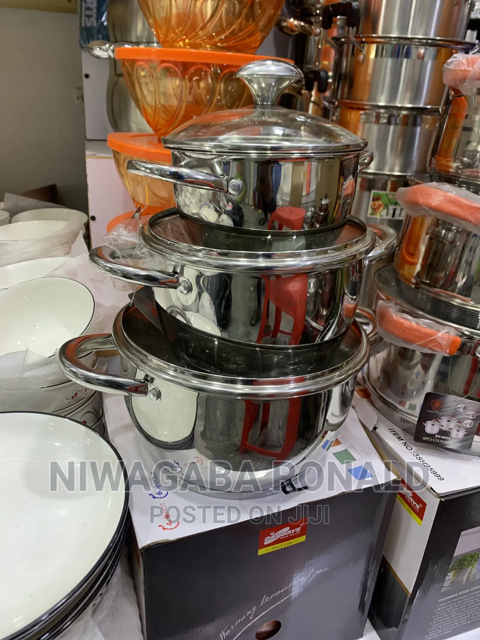 3pc Stainless Steel Kaisavilla Serving Cookware Dishes