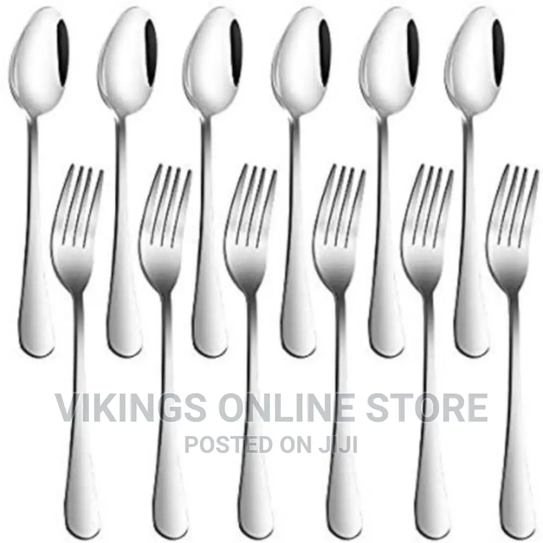 Stainless Steel 12 Pieces Set of Spoons Forks