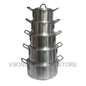 Mega Sizes 5 Piece Set Aluminium Pots