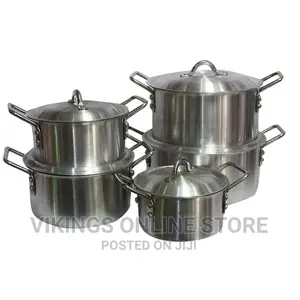 Mega Sizes 5 Piece Set Aluminium Pots