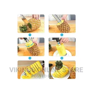Stainless Steel Pineapple Peeler and Slicer – Silver