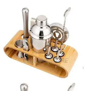 12pcs Wooden Cocktail Shaker Set.