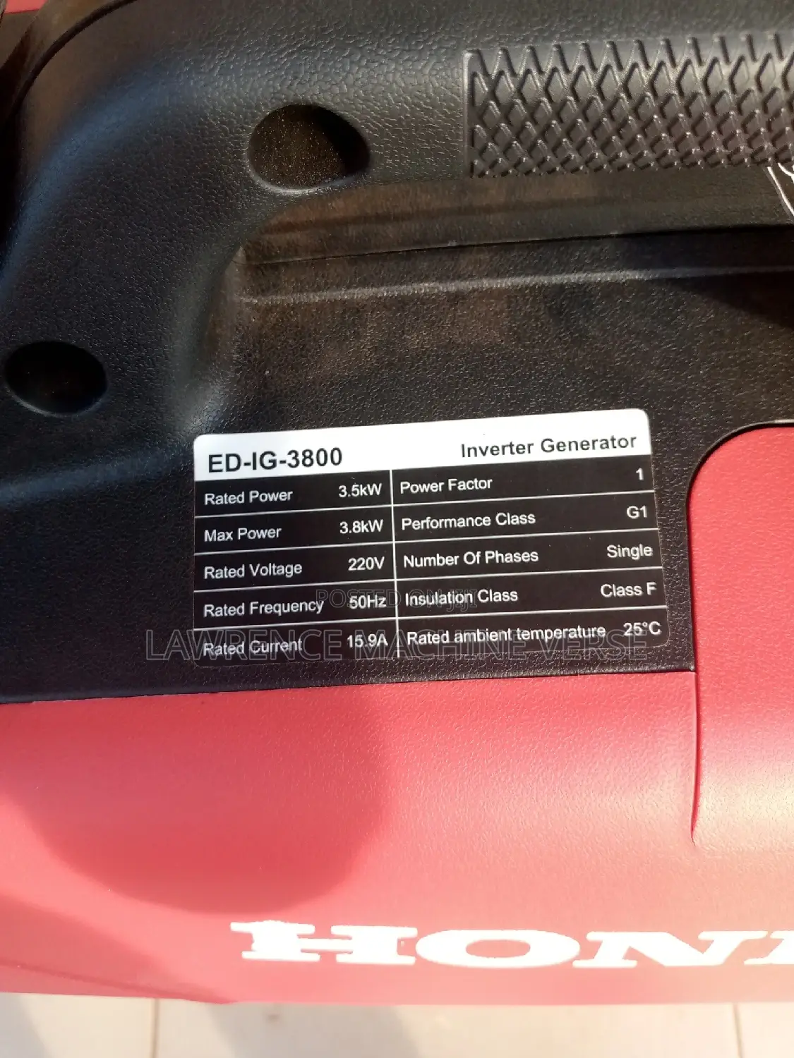 Silent Honda Generator 3.8KV