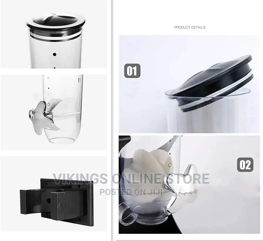 Dry Food Dispenser Container Wall Mount Cereal Dispenser