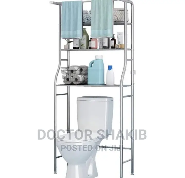 Toilet Storage Shelf With 2 Hooks