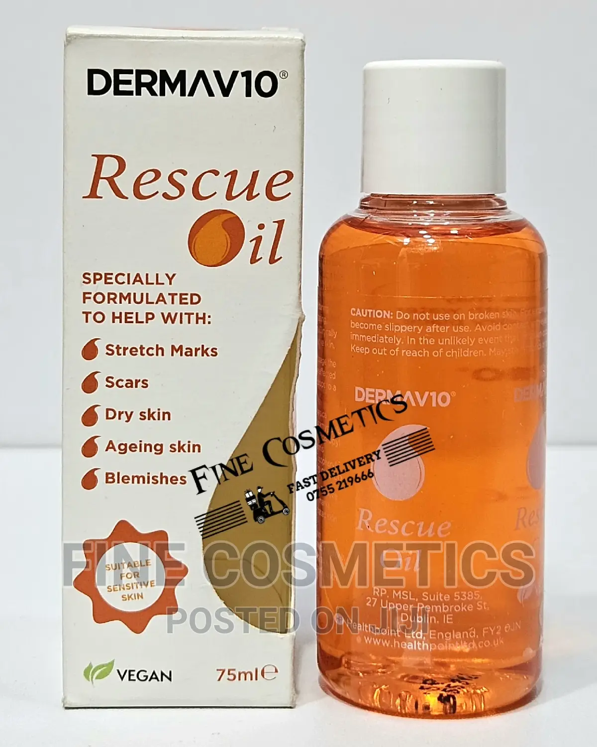 RESCUE OIL for Stretch Marks, Scars, Dry Skin and Blemishes.