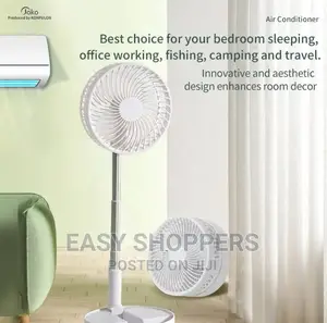 Portable Folding Table Fan, Oscillating Rechargeable