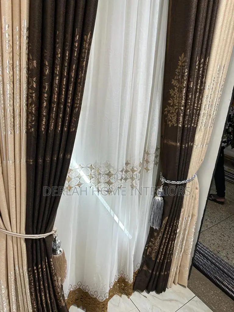 Brown Curtains Per Ready Meter