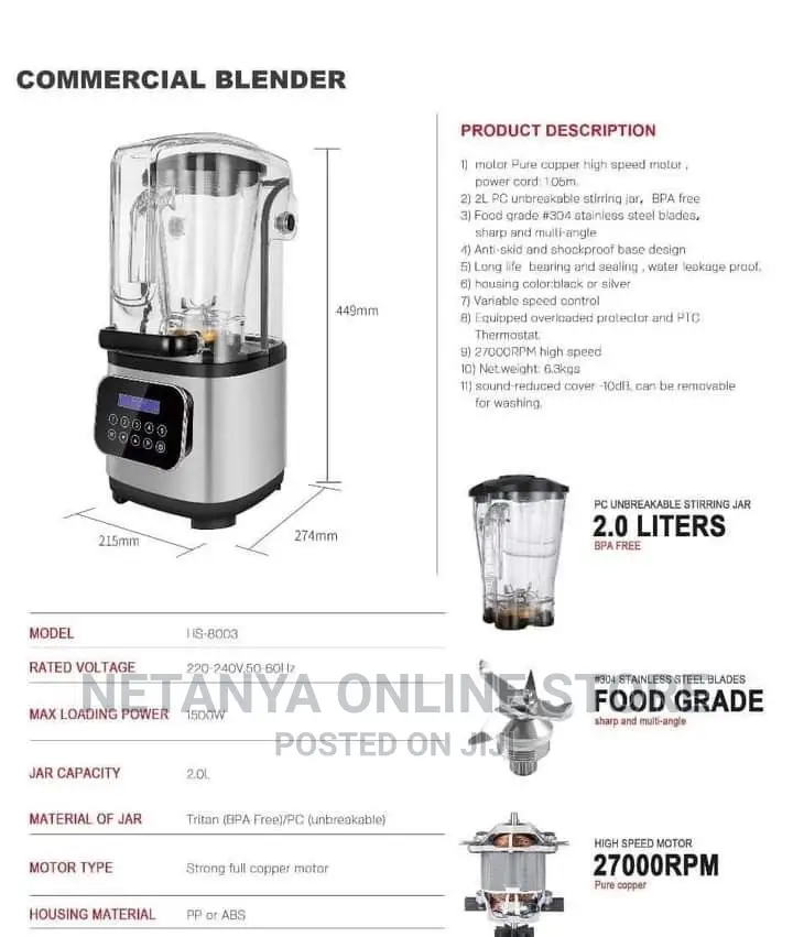 Heavy Duty Sound Proof Blender