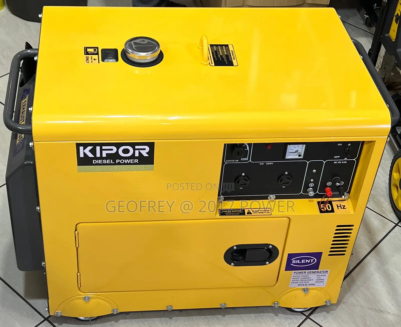 Kipor Silent Diesel Generator 8.5kva Made in Japan