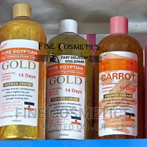 Pure Egyptian Gluta Magic Whitening Gold Shower Gel Cream.