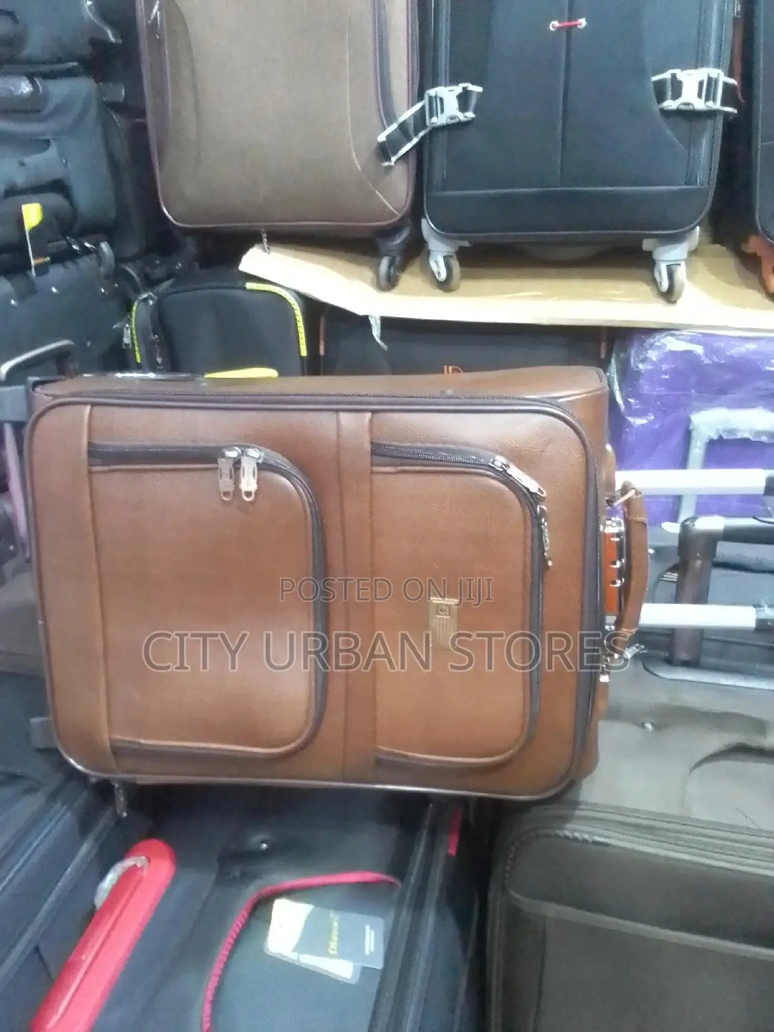 Yuoyae Leather Suitcase