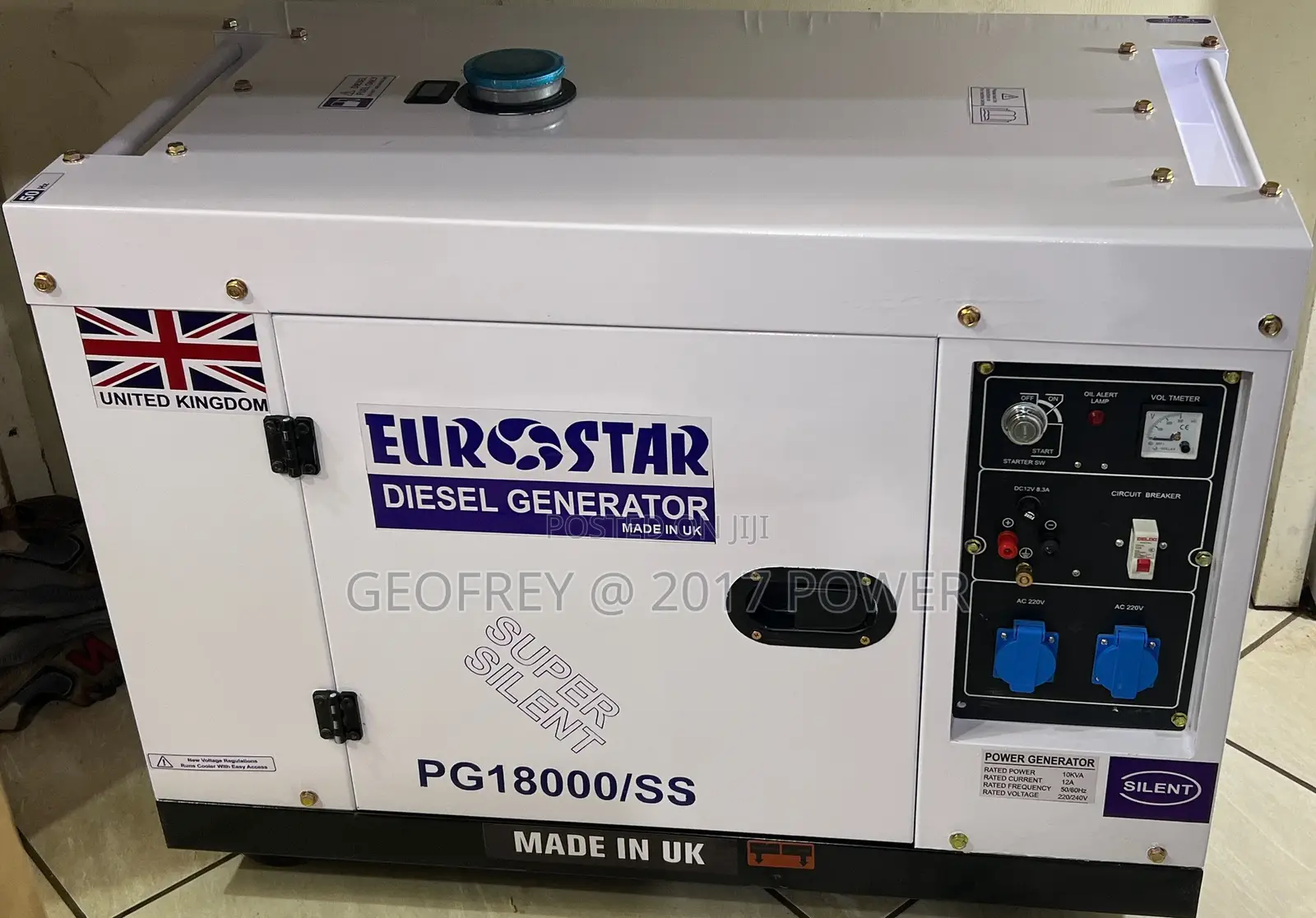 10kva Eurostar Super Silent Generator Single Phase Uk