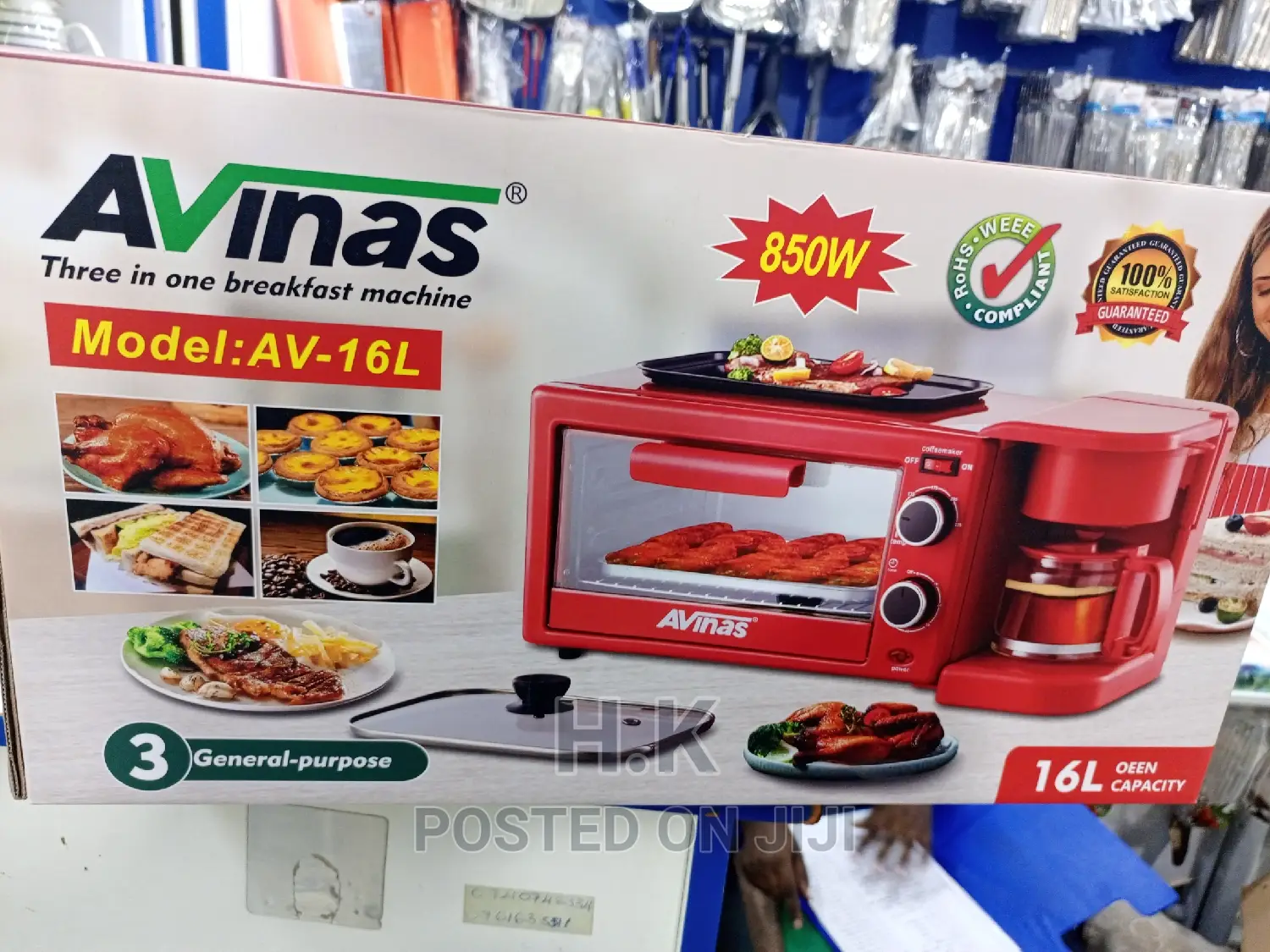 Avinas 3in 1 Breakfast Maker 16L Oven