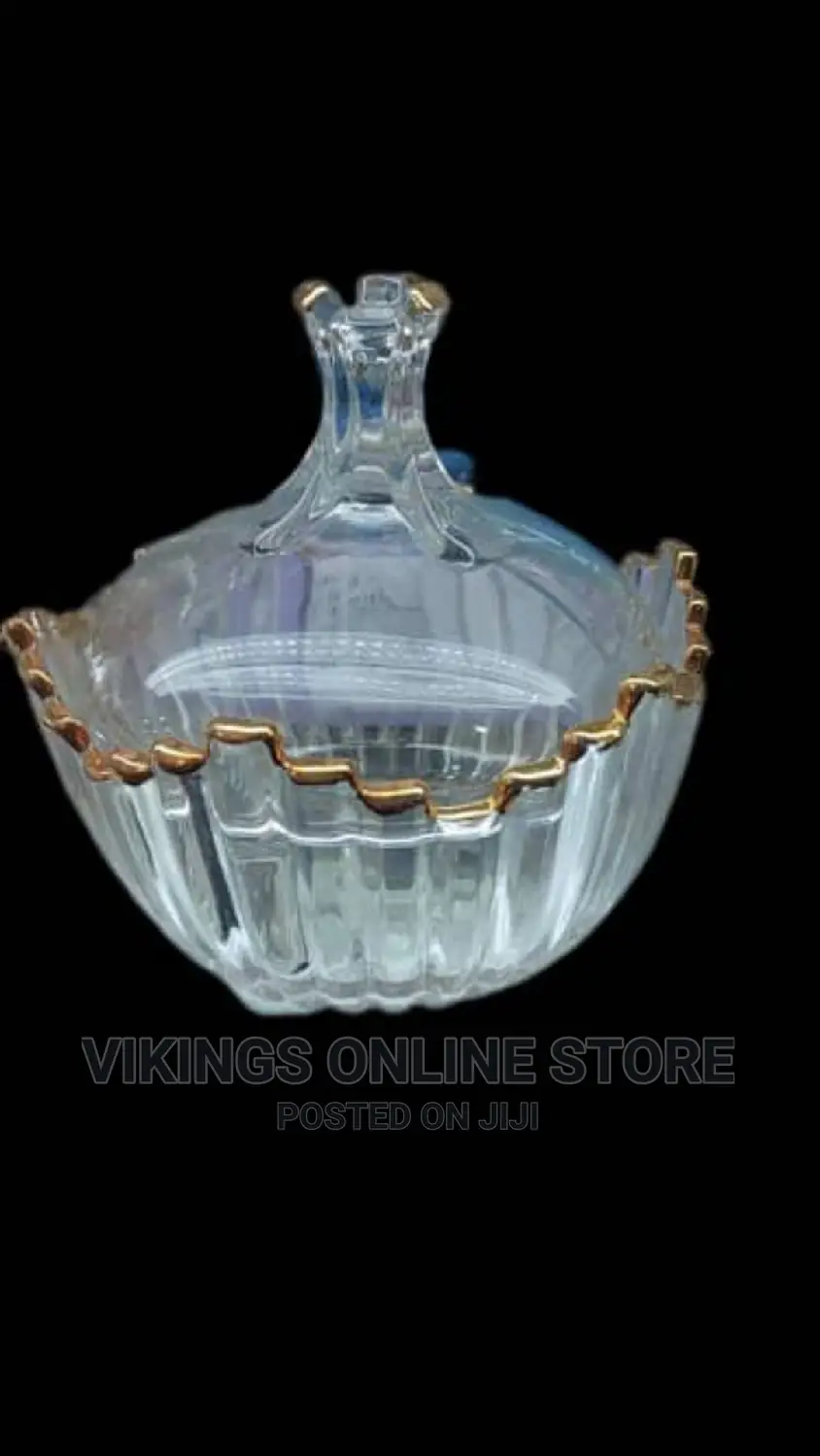 Elegant Glass Sugar Bowl