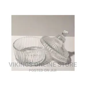 Classy Round Glass Sugar Bowl