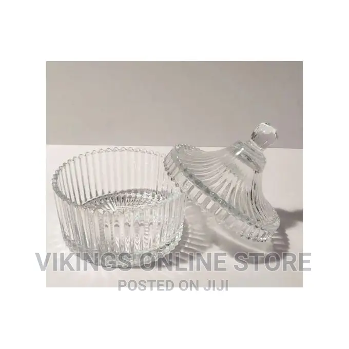 Classy Round Glass Sugar Bowl