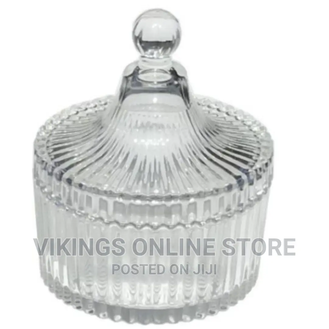 Elegant Round Glass Sugar Bowl