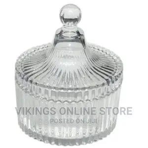Elegant Round Glass Sugar Bowl