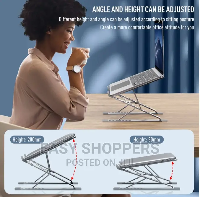 Laptop Stand Adjustable, Robust Aluminum Alloy, Home/Office