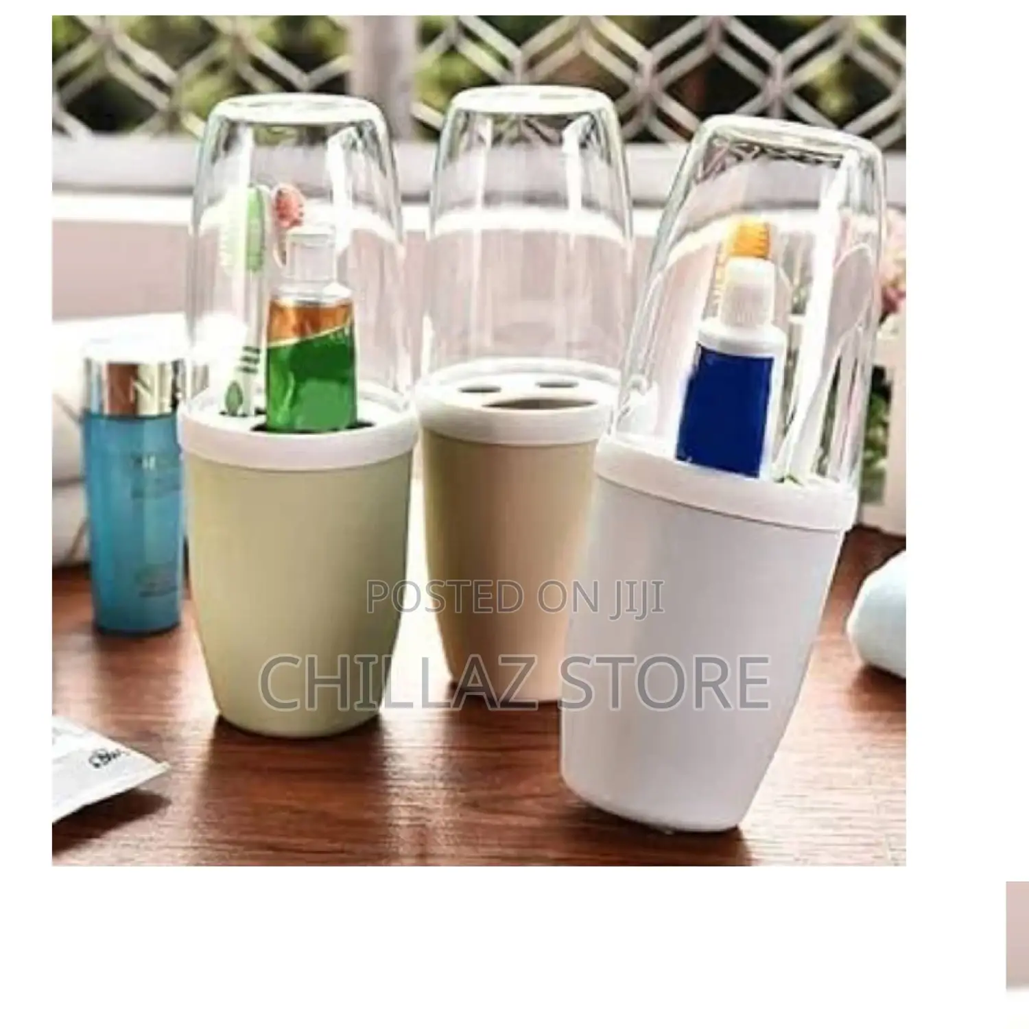 Toothbrush Holder With Cover.