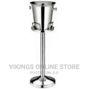 Stainless Steel Champaign,Wine Ice Bucket Stand -Silver.