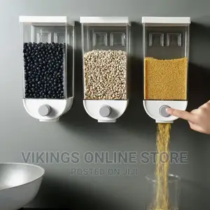 3piece Wall-Mounted Cereal Dispenser,Food Storage Container
