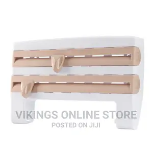 4 in 1 Cling Film, Paper Towel and Foil Storage Rack Cutter