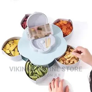 Candy Box Serving Rotating Tray Storage With Phone Stand,