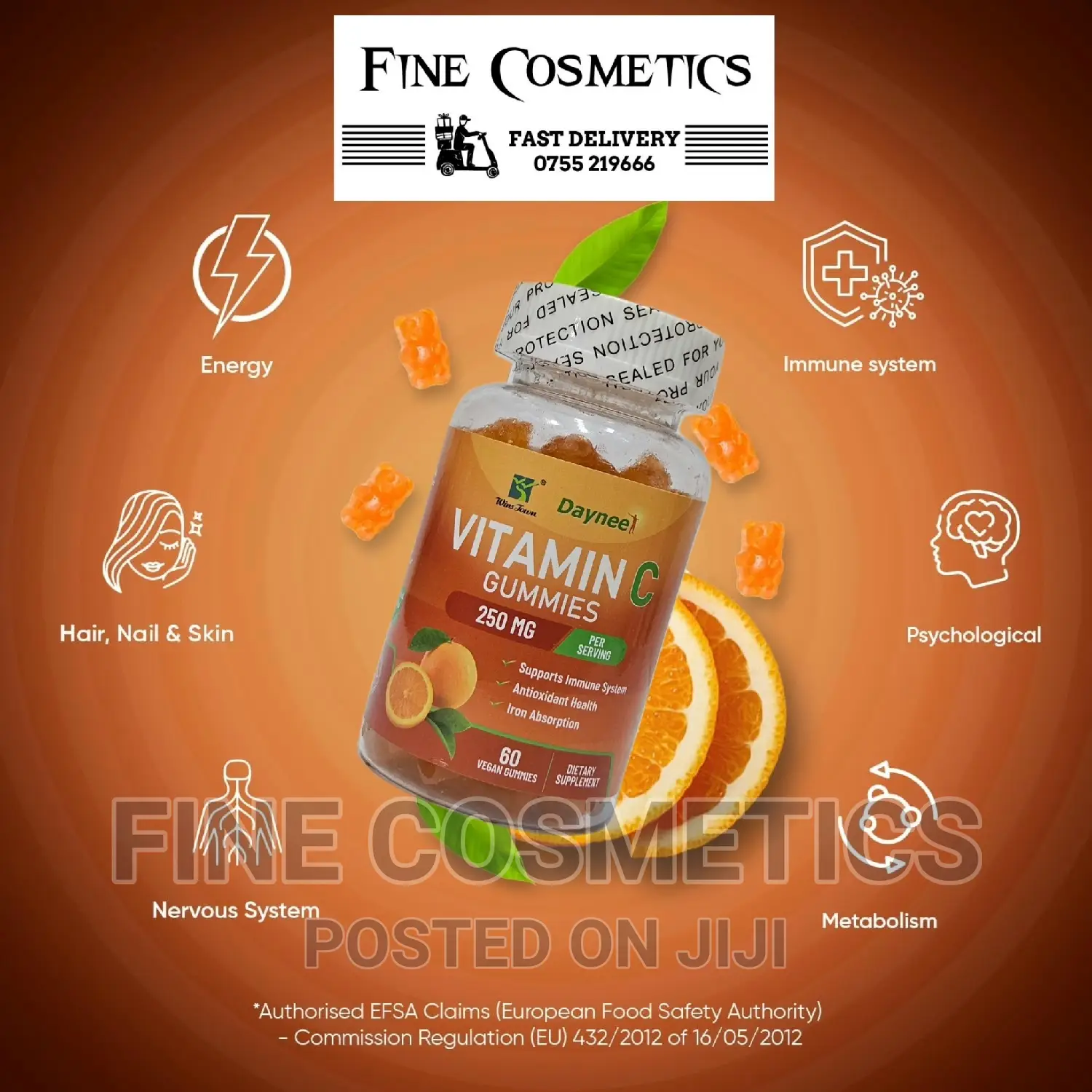 Health Bright Skin Immune System Support Vitamin C Gummies