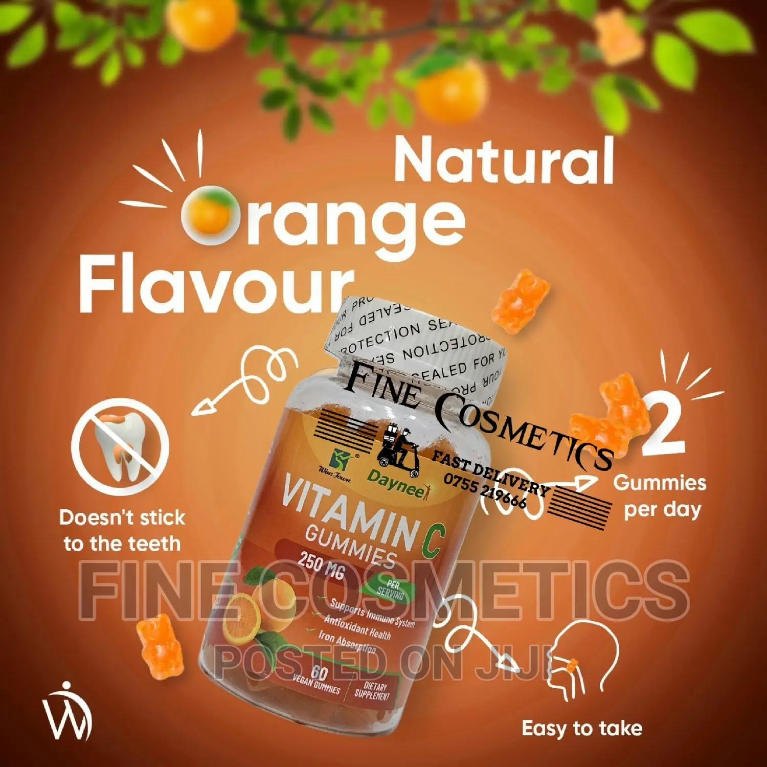Health Bright Skin Immune System Support Vitamin C Gummies