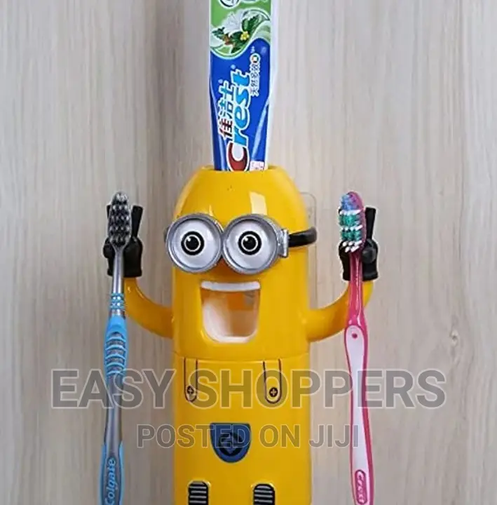 Automatic Cartoon Toothpaste Dispenser Toothbrush Holder