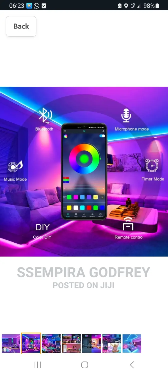 Strip Lights With Effect of App and Music